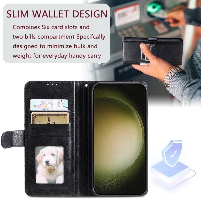 Etui Folio Do Samsung Galaxy S26 Plus 6 Przegródek Na Karty I Pasek Na Nadgarstek