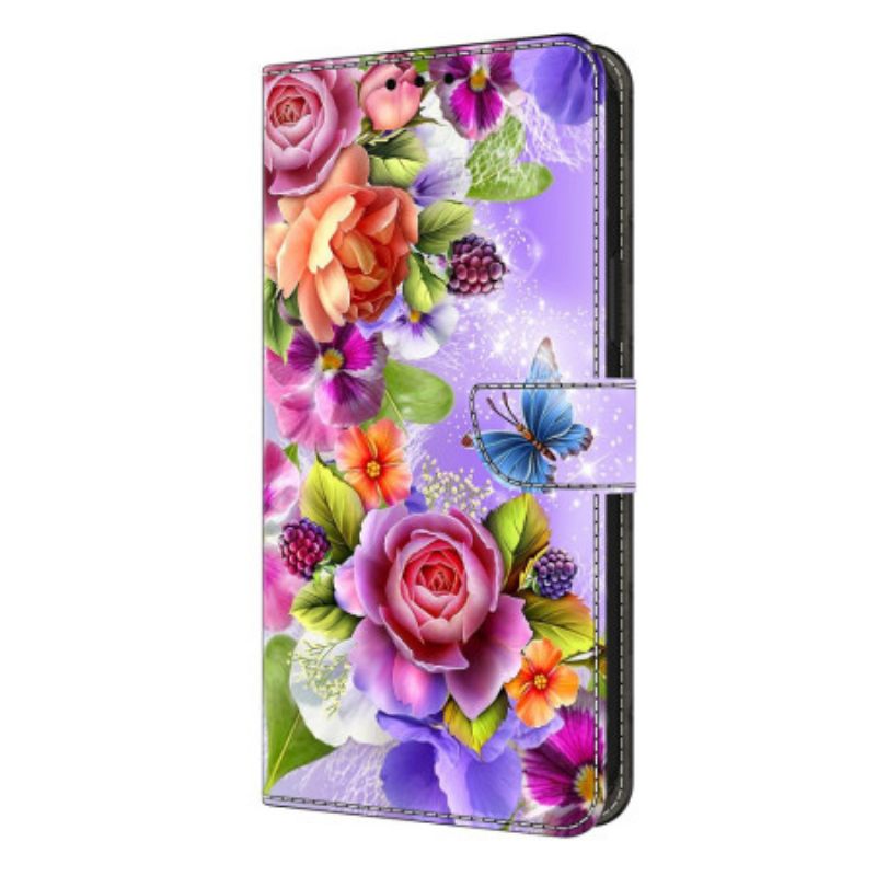 Etui Folio Do Samsung Galaxy S26 Plus Olśniewające Kwiaty