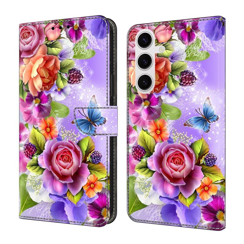 Etui Folio Do Samsung Galaxy S26 Plus Olśniewające Kwiaty