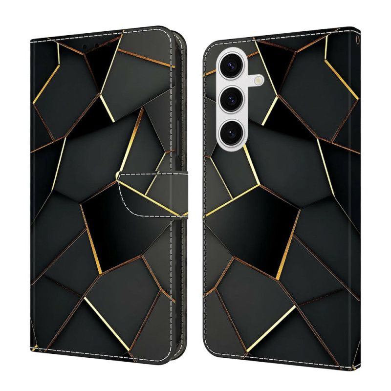 Etui Folio Samsung Galaxy S26 Plus CZarno-złoty Wzór Etui Ochronne