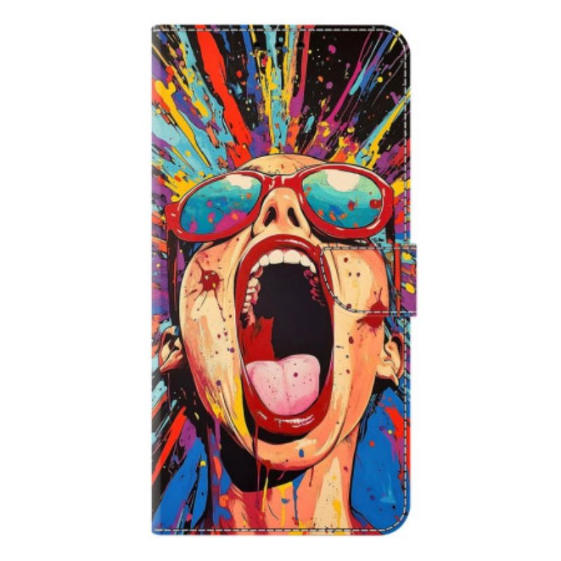 Etui Folio Samsung Galaxy S26 Plus Graffiti Krzyku Etui Ochronne