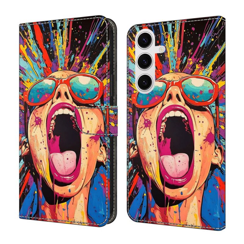 Etui Folio Samsung Galaxy S26 Plus Graffiti Krzyku Etui Ochronne