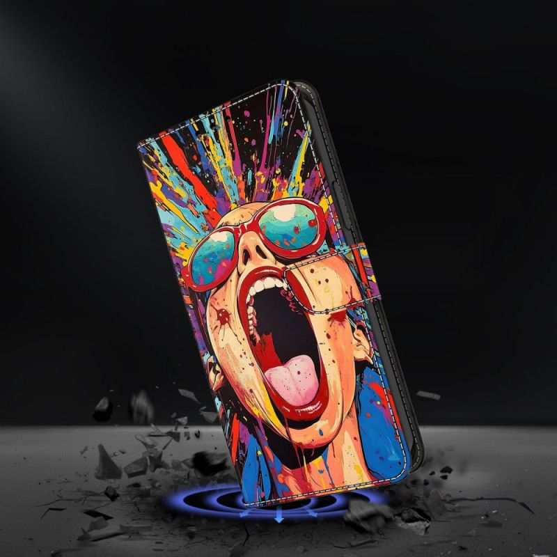 Etui Folio Samsung Galaxy S26 Plus Graffiti Krzyku Etui Ochronne
