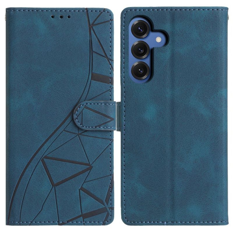 Etui Folio Samsung Galaxy S26 Plus Grawerowane Trójkąty Etui Ochronne