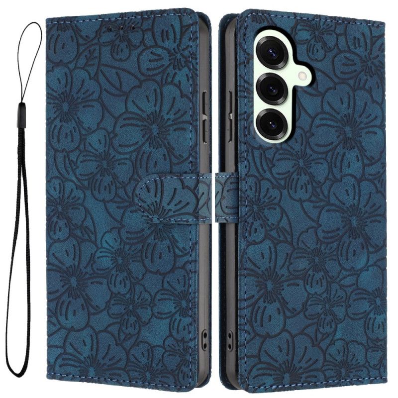 Etui Folio Samsung Galaxy S26 Plus Grawerunek Kwiatów Wiśni Etui Ochronne