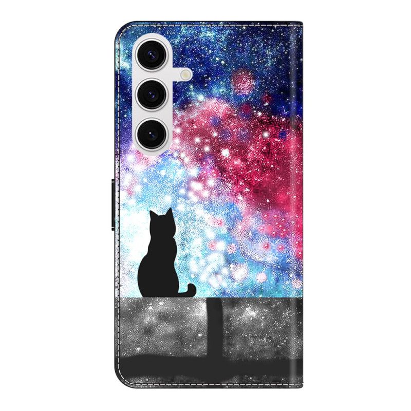 Etui Folio Samsung Galaxy S26 Plus Kot Na Rozgwieżdżonym Niebie