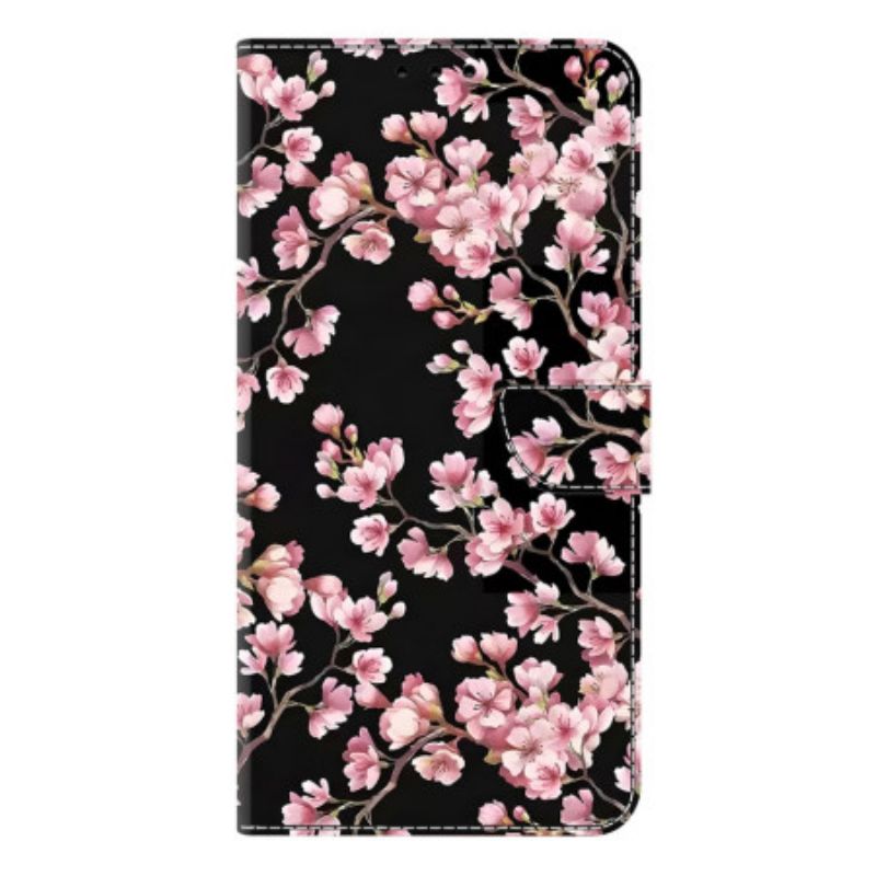 Etui Folio Samsung Galaxy S26 Plus Kwiaty Brzoskwini Etui Ochronne