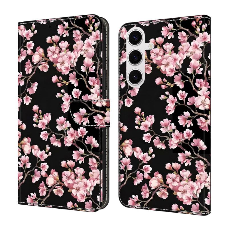 Etui Folio Samsung Galaxy S26 Plus Kwiaty Brzoskwini Etui Ochronne