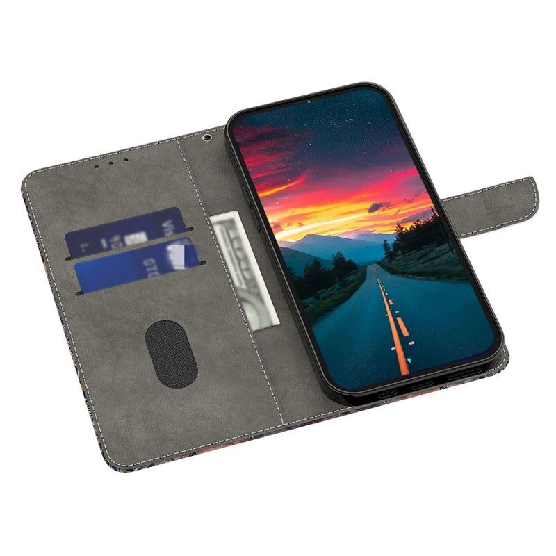 Etui Folio Samsung Galaxy S26 Plus Kwiaty Brzoskwini Etui Ochronne