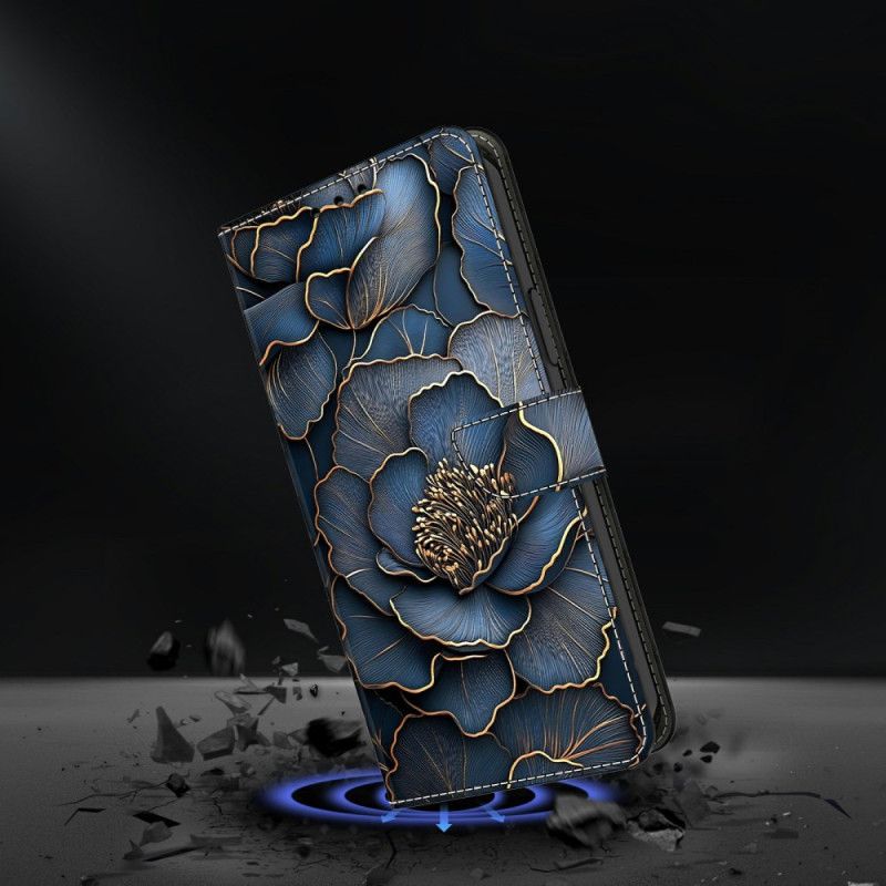 Etui Folio Samsung Galaxy S26 Plus Niebieska Piwonia