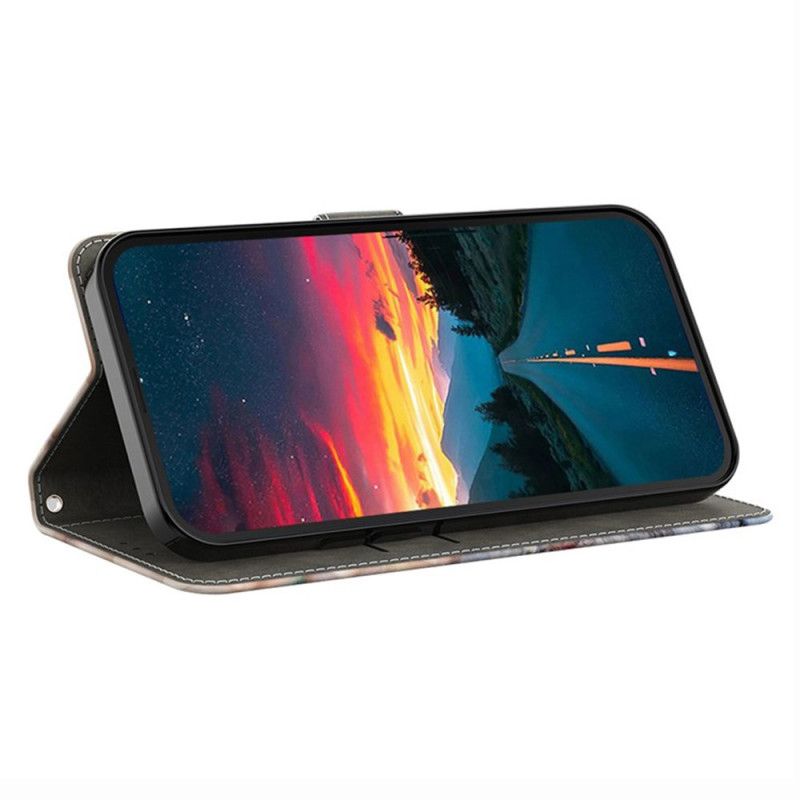 Etui Folio Samsung Galaxy S26 Plus Niebieski Diamentowy Kwiat