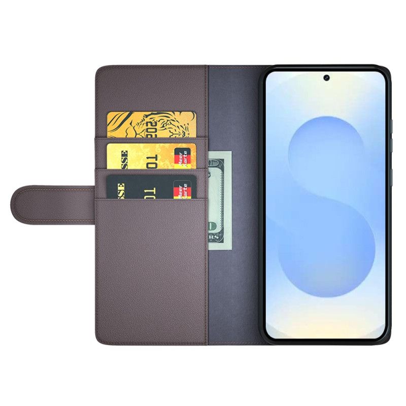 Etui Folio Samsung Galaxy S26 Plus Prawdziwa Skóra Etui Ochronne