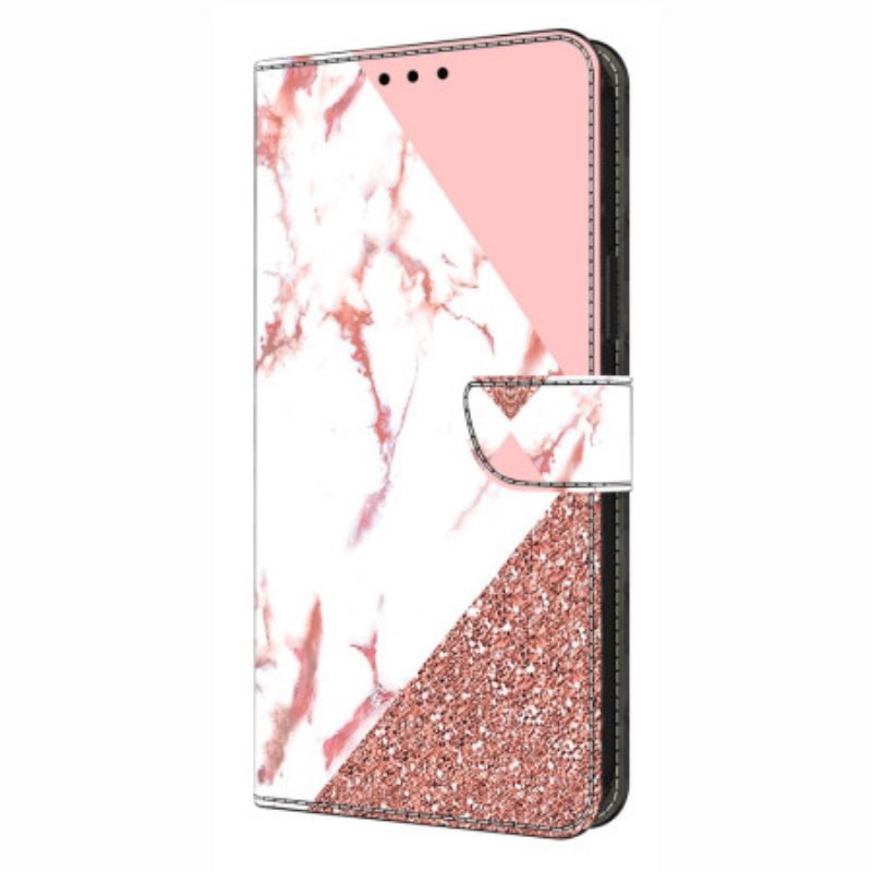Etui Folio Samsung Galaxy S26 Plus Trójkątny Wzór Marmuru Etui Ochronne