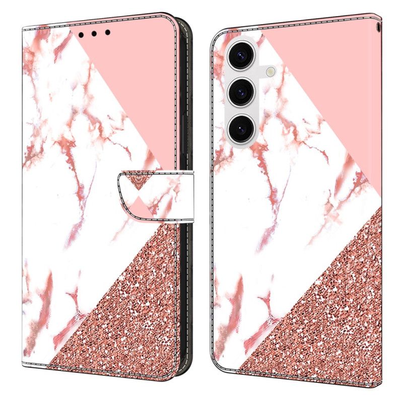 Etui Folio Samsung Galaxy S26 Plus Trójkątny Wzór Marmuru Etui Ochronne