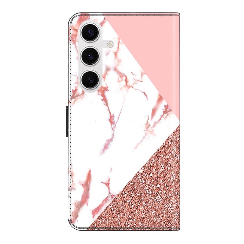 Etui Folio Samsung Galaxy S26 Plus Trójkątny Wzór Marmuru Etui Ochronne