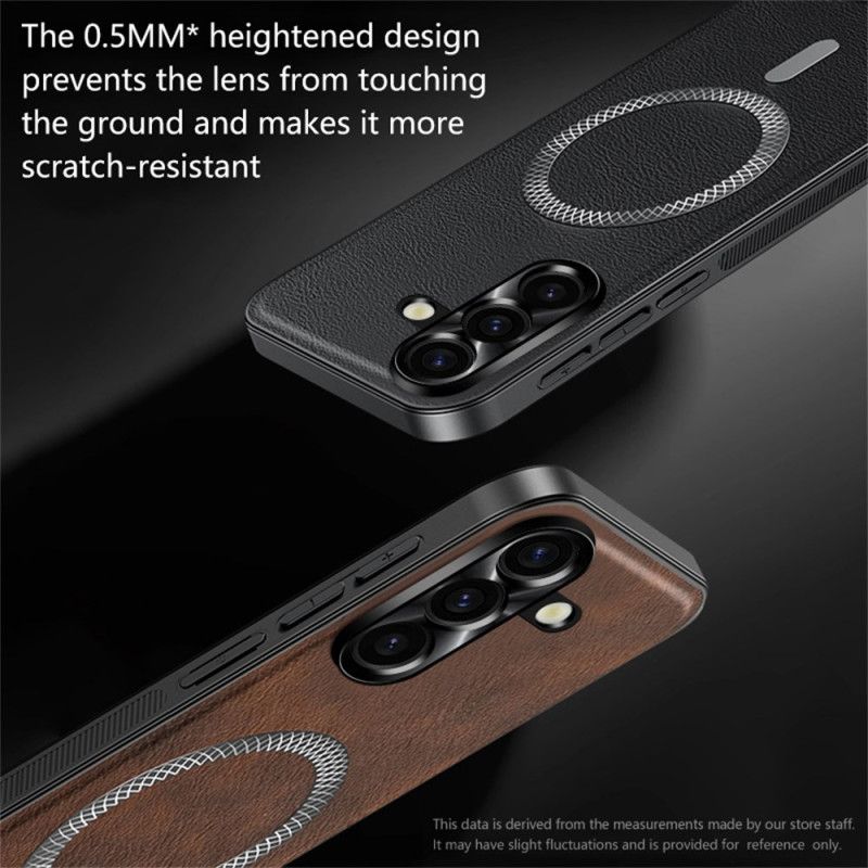 Etui Samsung Galaxy S26 Plus Efekt Skóry I Metalowa Oprawka Obiektywu Etui Ochronne