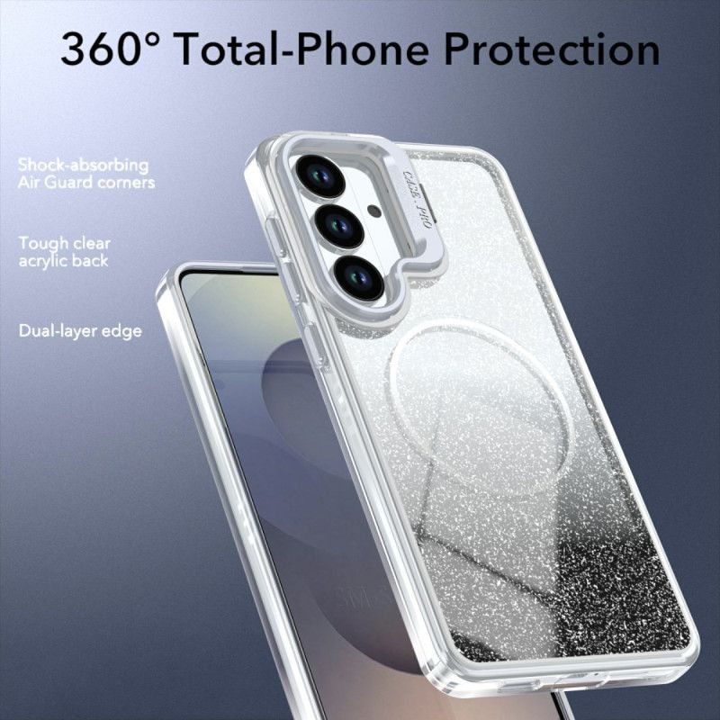 Etui Samsung Galaxy S26 Plus Magnetyczny Gradientowy Brokat I Podkład