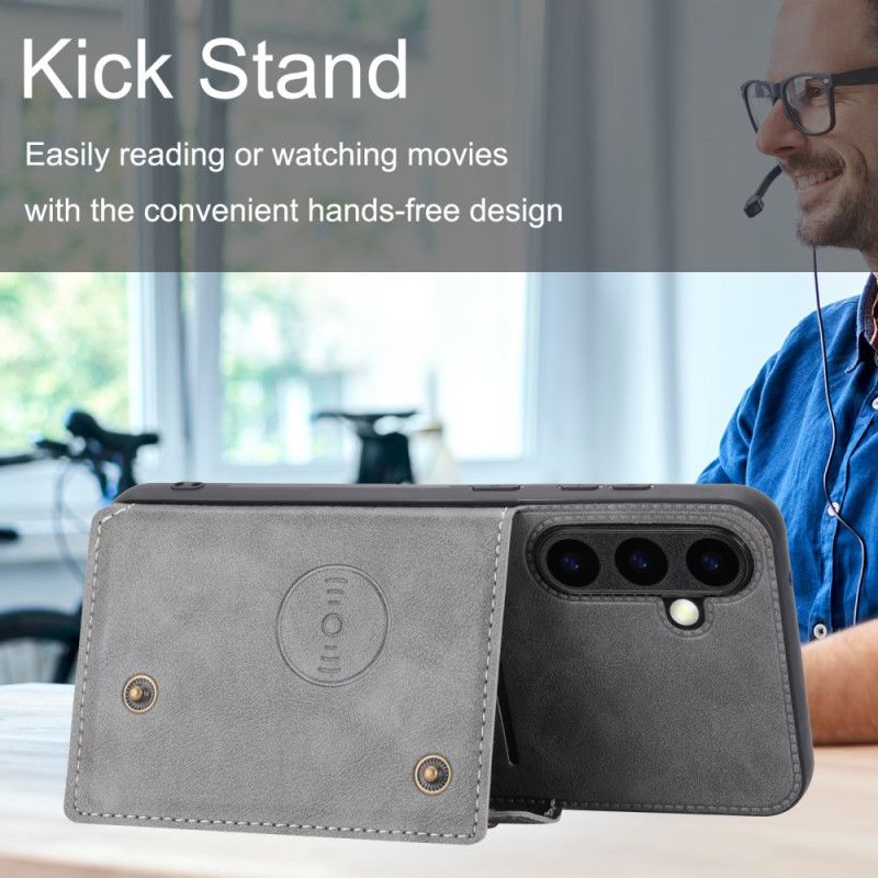 Etui Samsung Galaxy S26 Plus Etui Na Karty Z Efektem Skóry Etui Ochronne