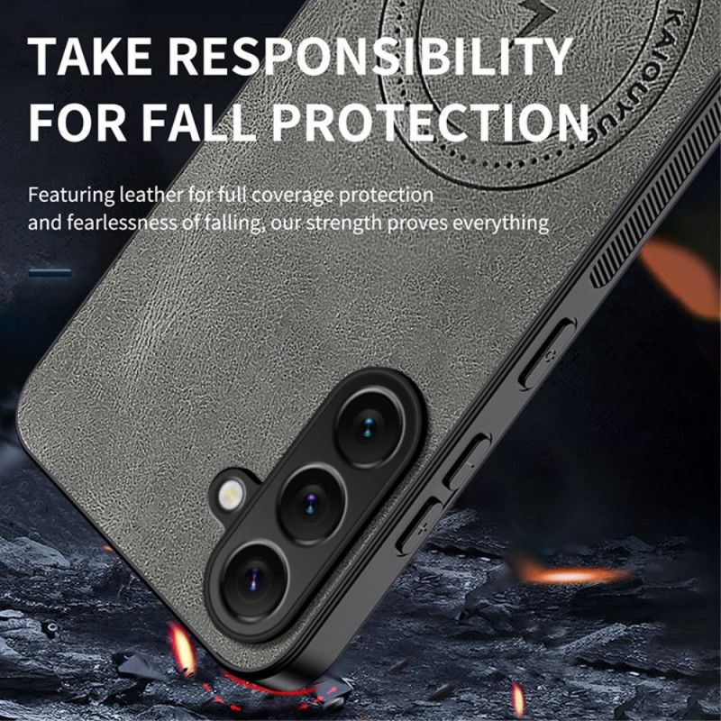 Futerały Samsung Galaxy S26 Plus Etui Na Telefon Magnetyczna Faktura Skóry