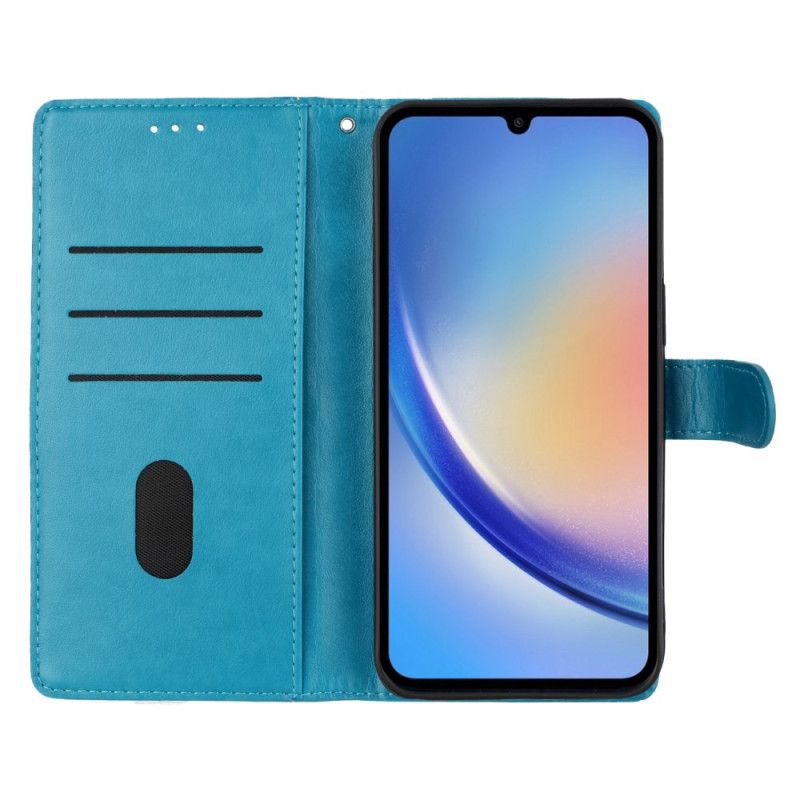 Pokrowce Samsung Galaxy S26 Plus Wzór Kwiatowy Z Motylem I Smycz