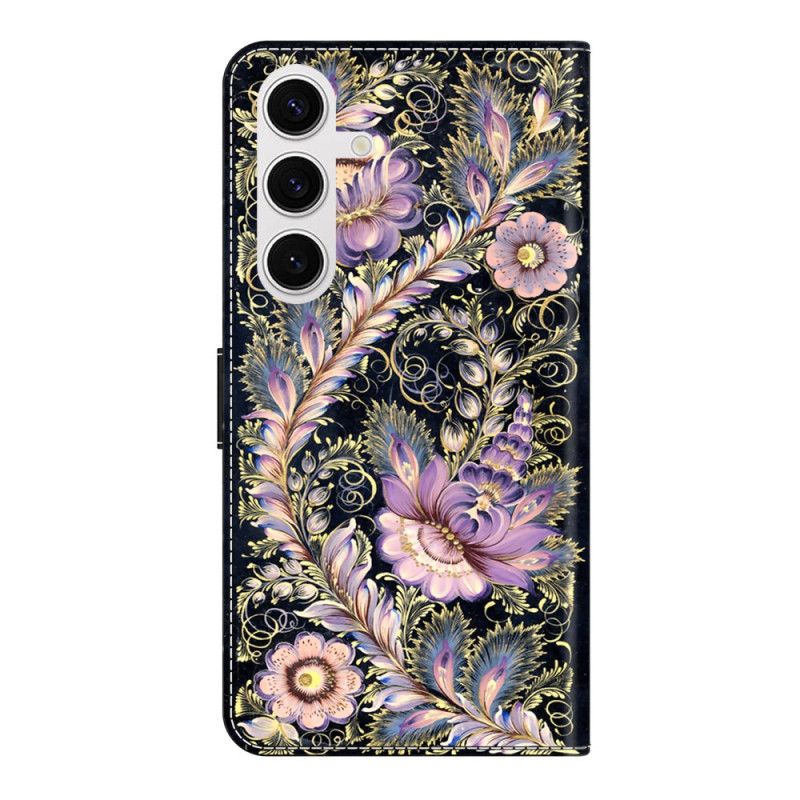 Pokrowce Samsung Galaxy S26 Plus Wzór Vintage Z Złotą Szpilką