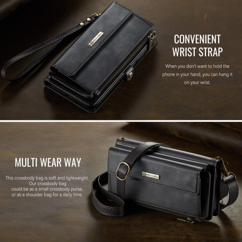 Skórzany Futerał Samsung Galaxy S26 Plus Etui Na Telefon Caseme Ochrona Rfid I Pasek Na Ramię