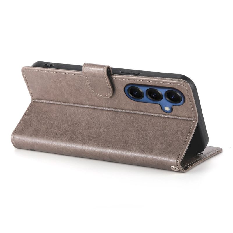 Skórzany Futerał Samsung Galaxy S26 Plus Etui Na Telefon Małe Kwiaty