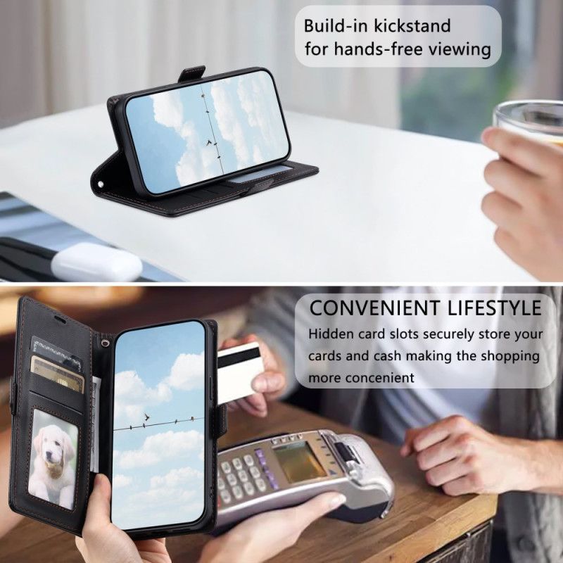 Skórzany Futerał Samsung Galaxy S26 Plus Etui Na Telefon Pikowany Design W Stylu Vintage