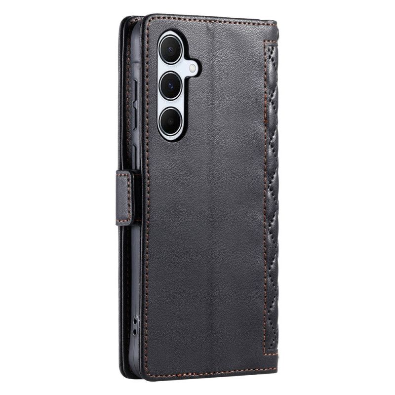 Skórzany Futerał Samsung Galaxy S26 Plus Etui Na Telefon Pikowany Design W Stylu Vintage