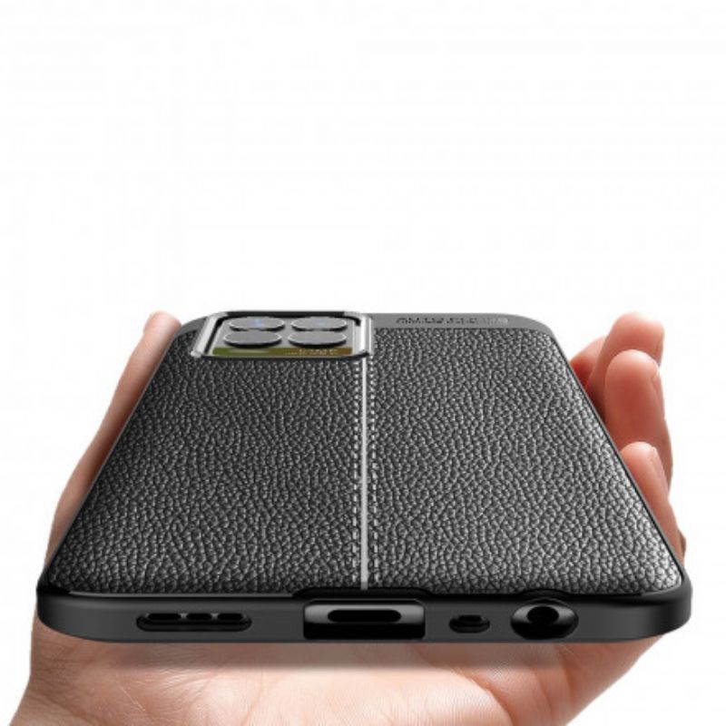 Etui Realme 8 / 8 Pro Podwójna Linia Litchi Skórzany Efekt