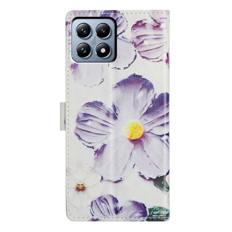 Etui Folio Do Xiaomi 15t Fioletowe Kwiaty