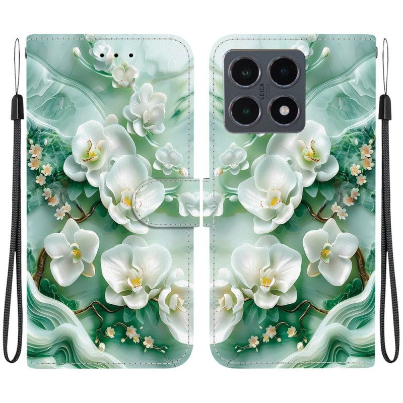 Etui Folio Do Xiaomi 15t Kwiaty Jadeitu