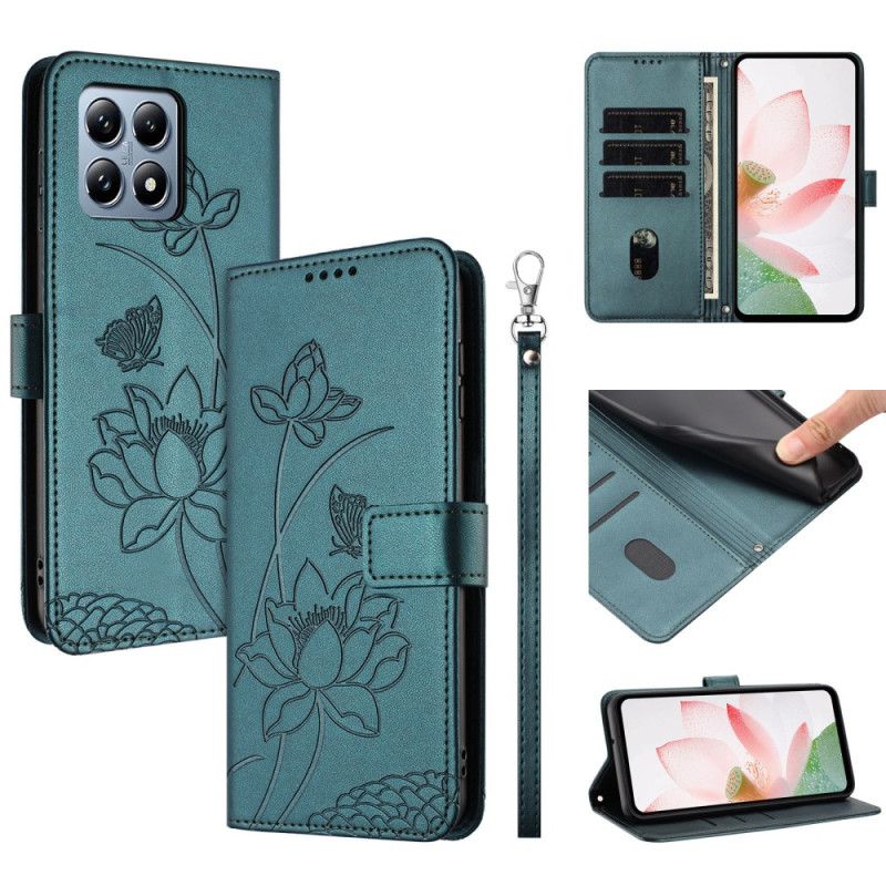 Etui Folio Do Xiaomi 15t Nadruk Lotosu