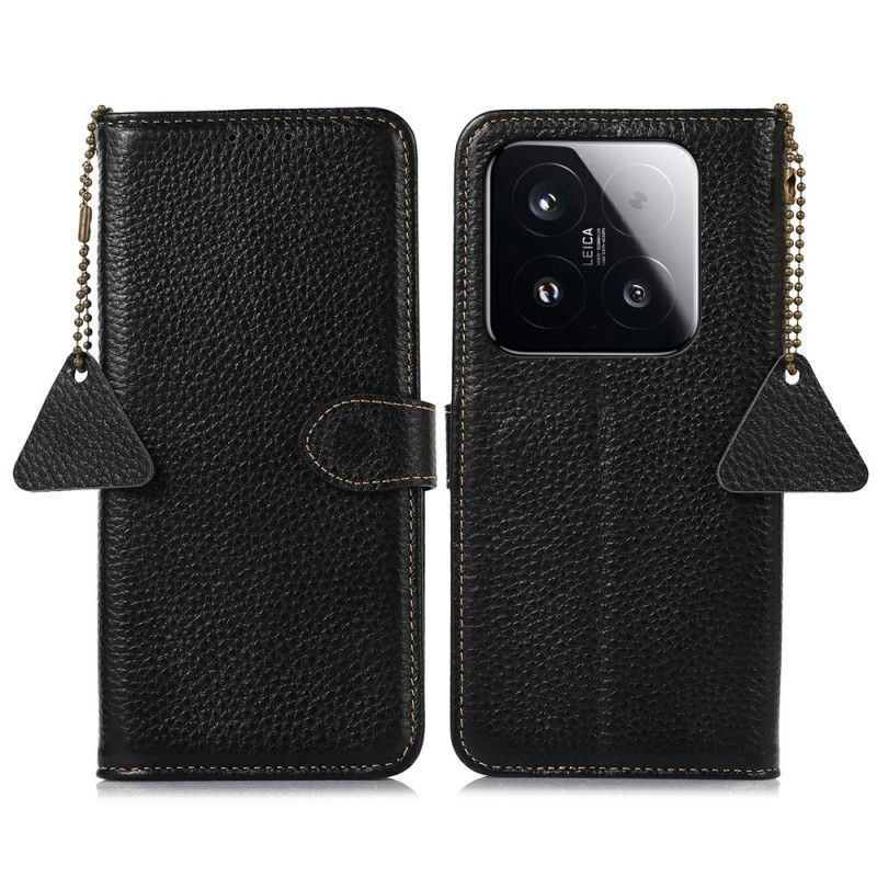 Etui Folio Do Xiaomi 15t Ochrona Rfid Z Prawdziwej Skóry