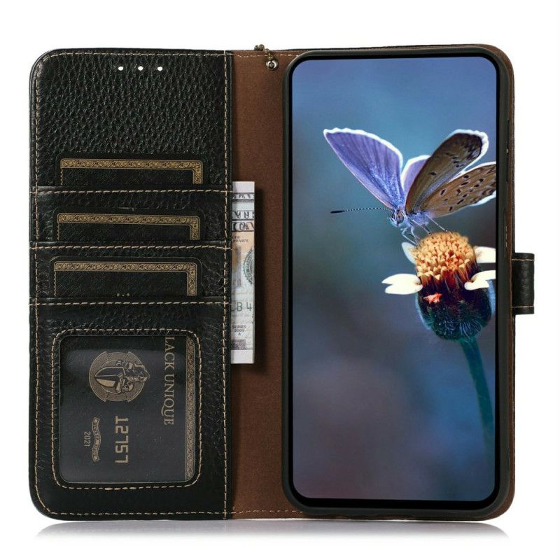 Etui Folio Do Xiaomi 15t Ochrona Rfid Z Prawdziwej Skóry