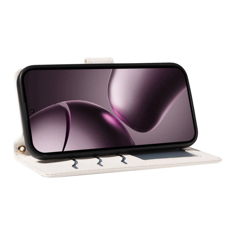 Etui Folio Do Xiaomi 15t Pikowana Z Paskiem I Paskiem Na Ramię