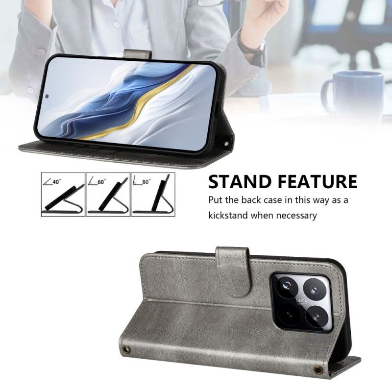 Etui Folio Do Xiaomi 15t Portfel W Stylu Vintage