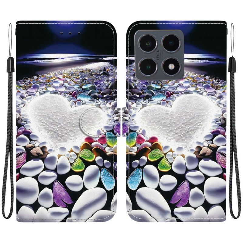 Etui Folio Xiaomi 15t Białe Serce Etui Ochronne