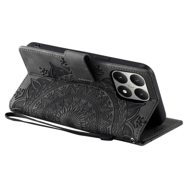 Etui Folio Xiaomi 15t Efekt Zamszu Mandali Etui Ochronne