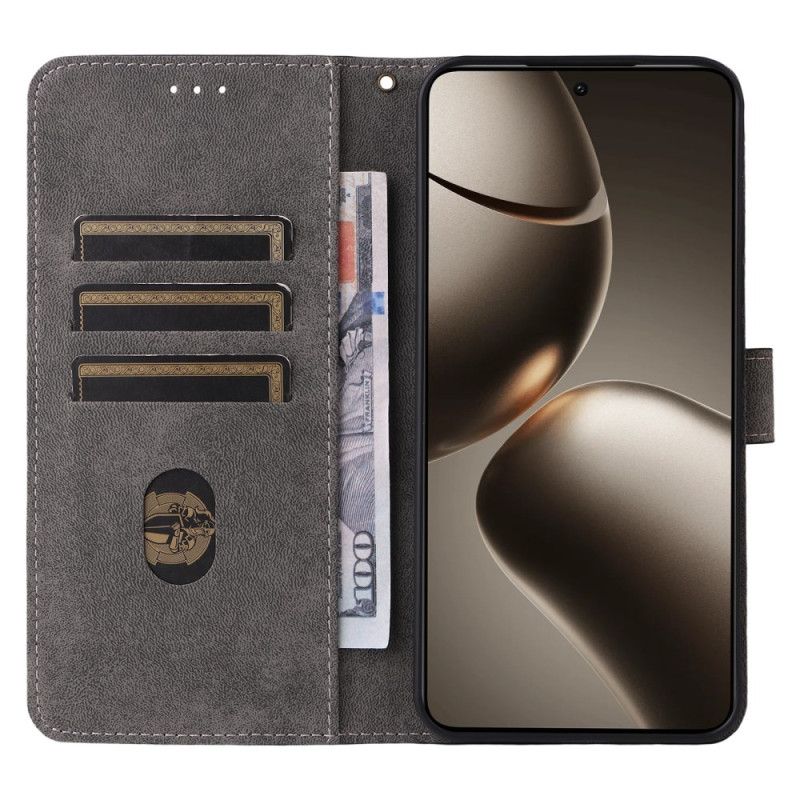 Etui Folio Xiaomi 15t Efekt Zamszu Z Ochroną Rfid Etui Ochronne