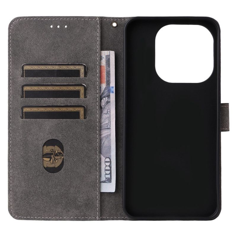 Etui Folio Xiaomi 15t Efekt Zamszu Z Ochroną Rfid Etui Ochronne