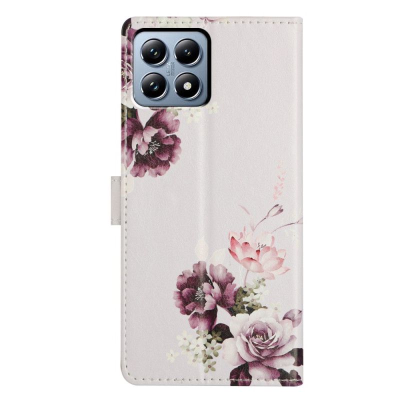 Etui Folio Xiaomi 15t Fioletowe Róże