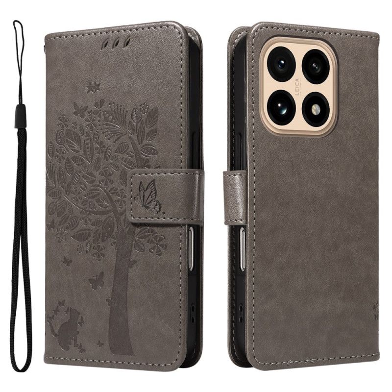 Etui Folio Xiaomi 15t Kot I Drzewo Etui Ochronne