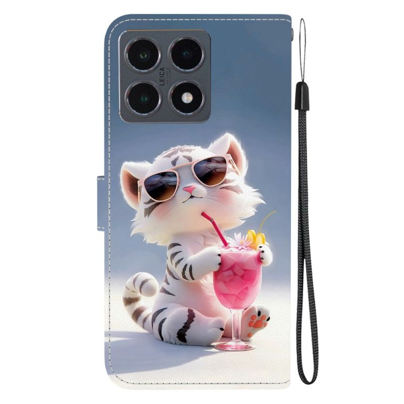 Etui Folio Xiaomi 15t Mały Tygrys Etui Ochronne