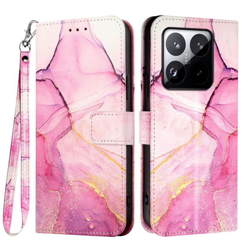 Etui Folio Xiaomi 15t Marmurowy Pasek Etui Ochronne