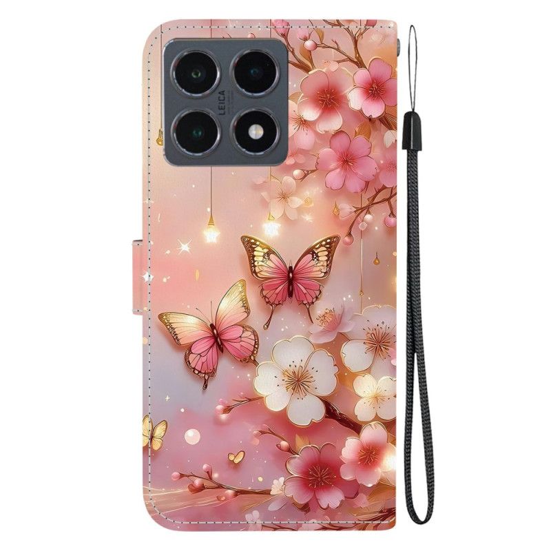Etui Folio Xiaomi 15t Motyle W Latarniach