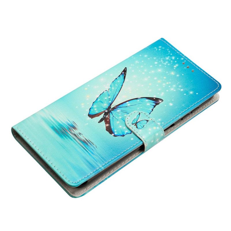 Etui Folio Xiaomi 15t Niebieski Motyl Etui Ochronne
