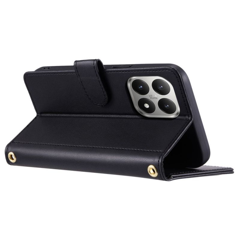 Etui Folio Xiaomi 15t Pikowany Z Paskami Etui Ochronne