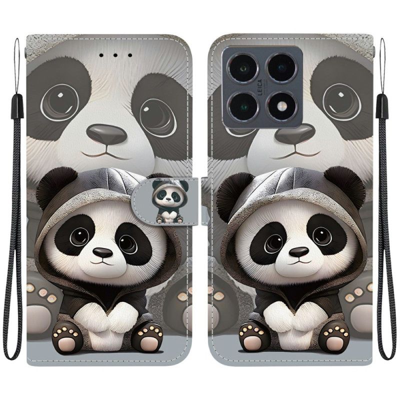 Etui Folio Xiaomi 15t Urocza Panda Etui Ochronne
