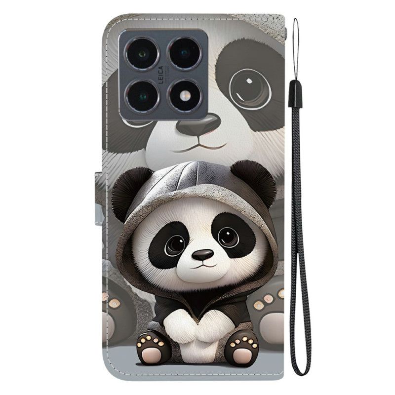 Etui Folio Xiaomi 15t Urocza Panda Etui Ochronne